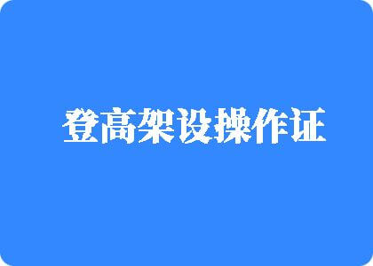 给鸡巴找逼日登高架设操作证